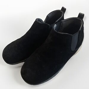 Minnetonka Moccasin Ankle Booties Suede Leather Black Women's Size 8
